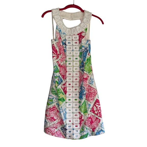 Lilly Pulitzer Dresses & Skirts - Lilly Pulitzer Beaded Patchwork Shift Dress